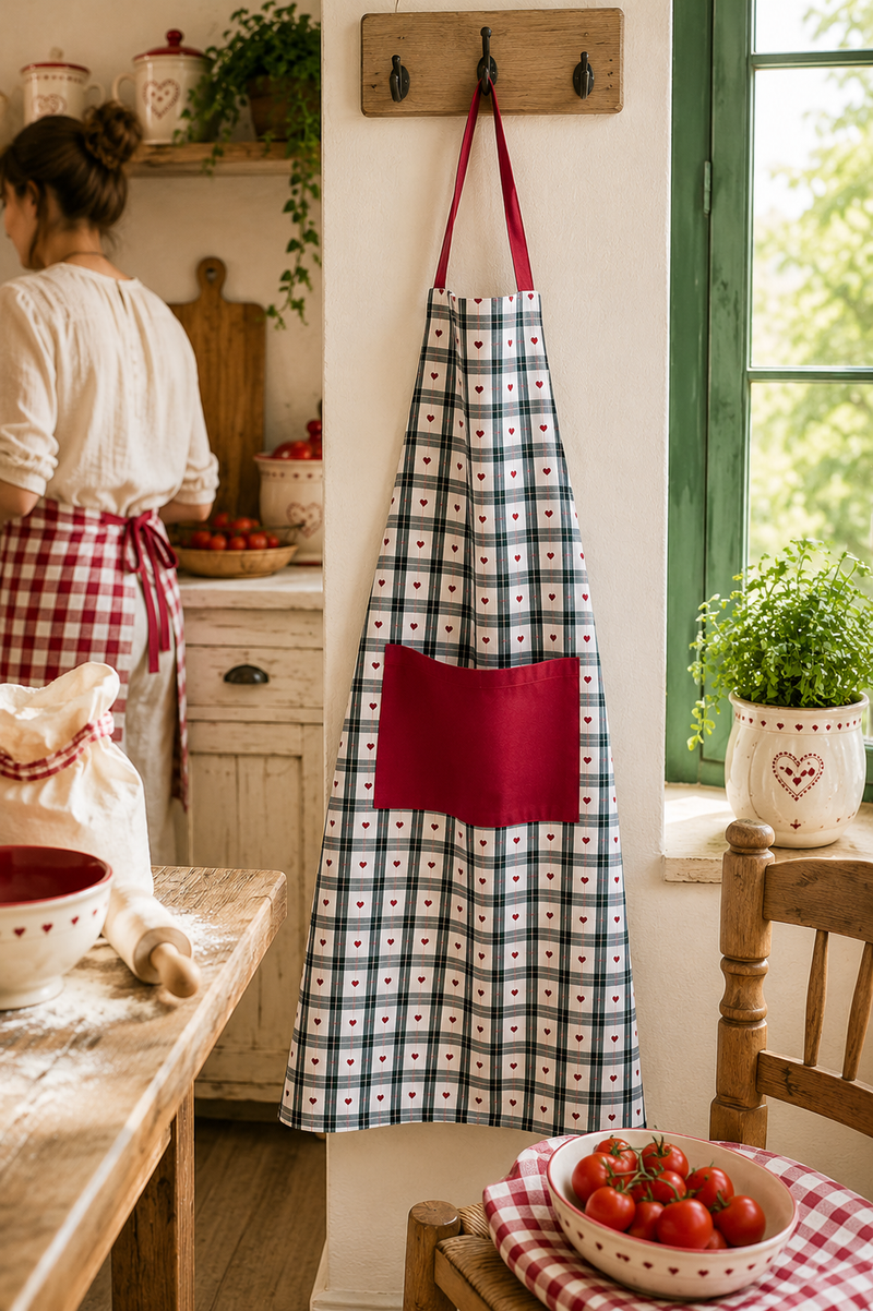 Grembiule Cucina Cuori Incantati Blanc Mariclò 60x90 cm