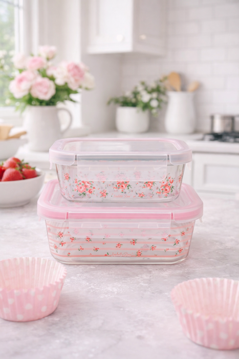 Set Contenitori in vetro Bella Isabelle Rose