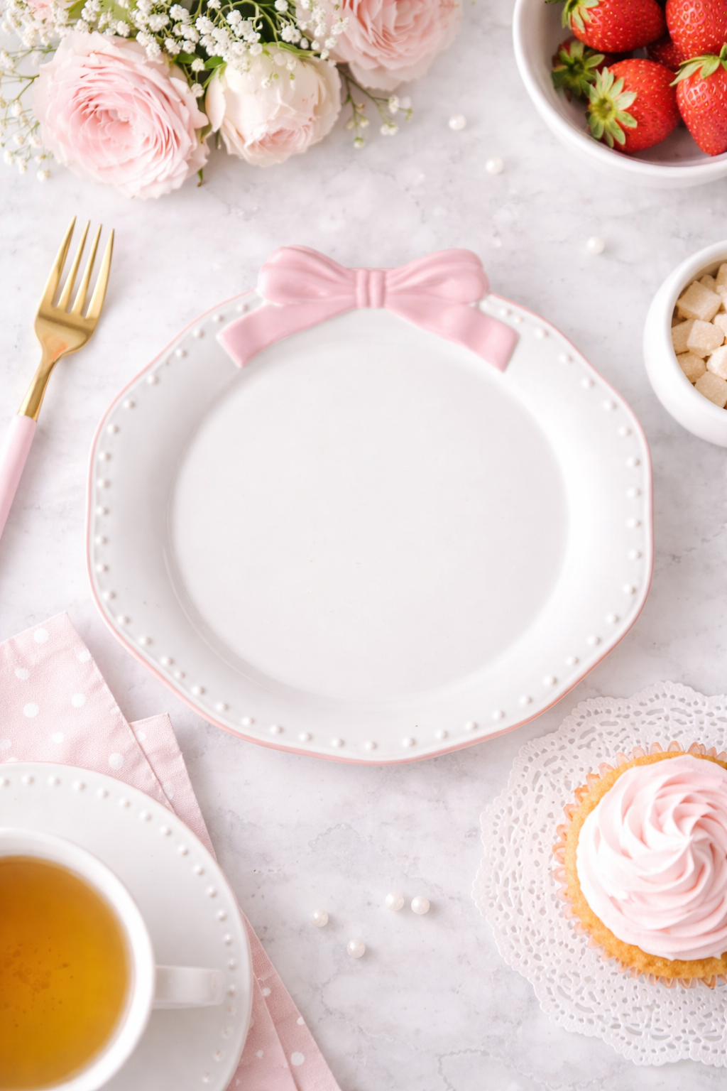 Piatto Dessert 22 cm “Ribbon Grace” Isabelle Rose