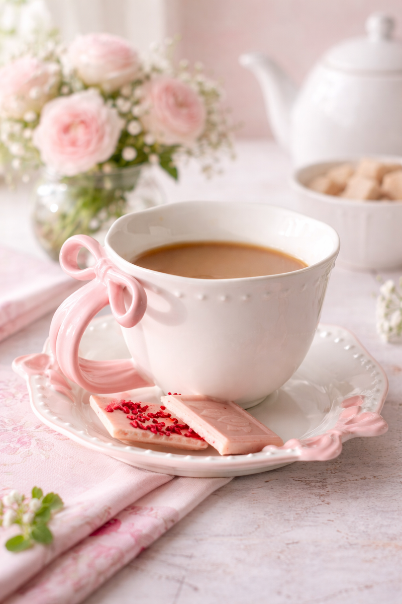 Tazza con piattino 250 ml  “Ribbon Grace” Isabelle Rose