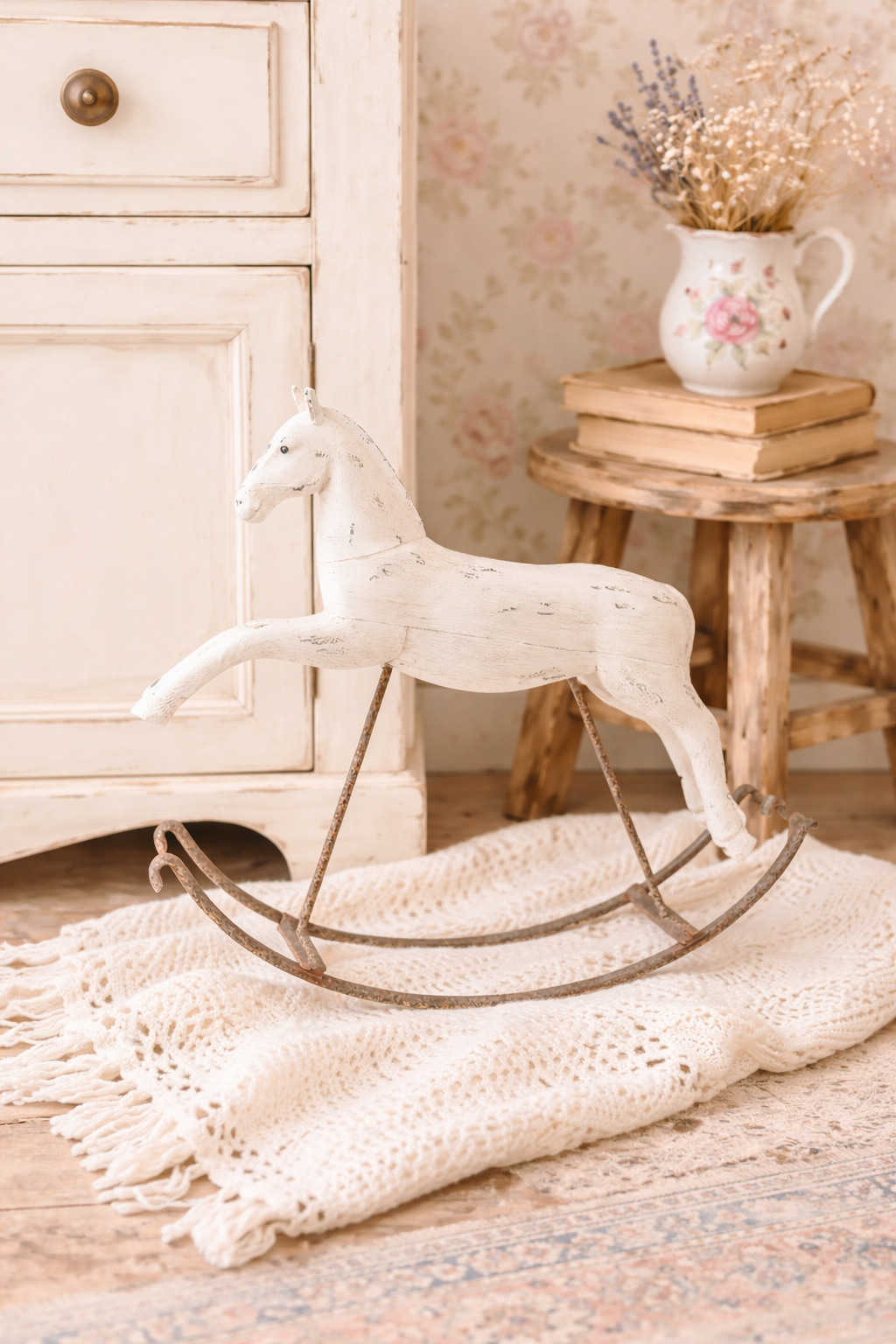 Cavallo a Dondolo Decorativo Clayre & Eef 61x15x51 cm