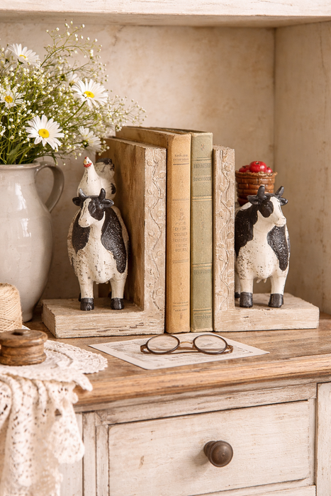 Fermalibri Clayre & Eef Set 2 Mucche 17x10x14 cm