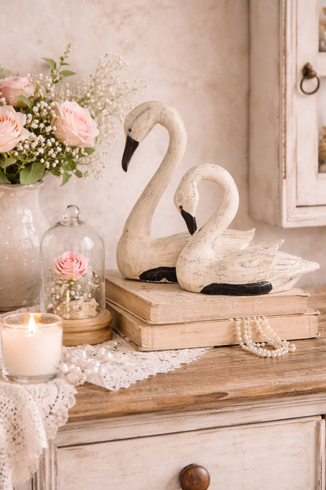 Cigno Decorativo Clayre & Eef Beige
