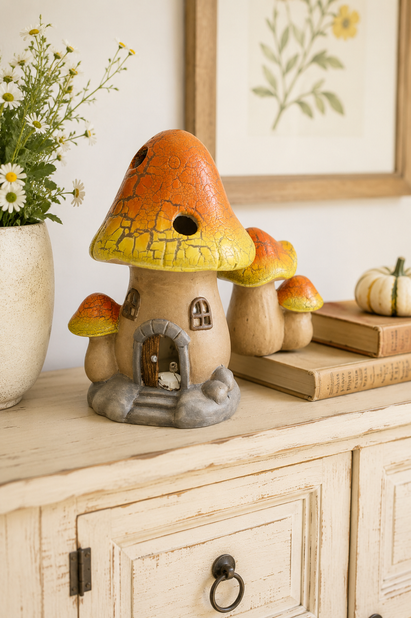 Set 2 Casette a Fungo LED in Terracotta
