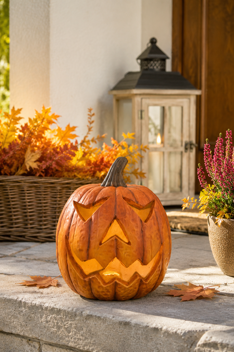 Zucca Halloween LED Spooky Ø 29 x H 33 cm
