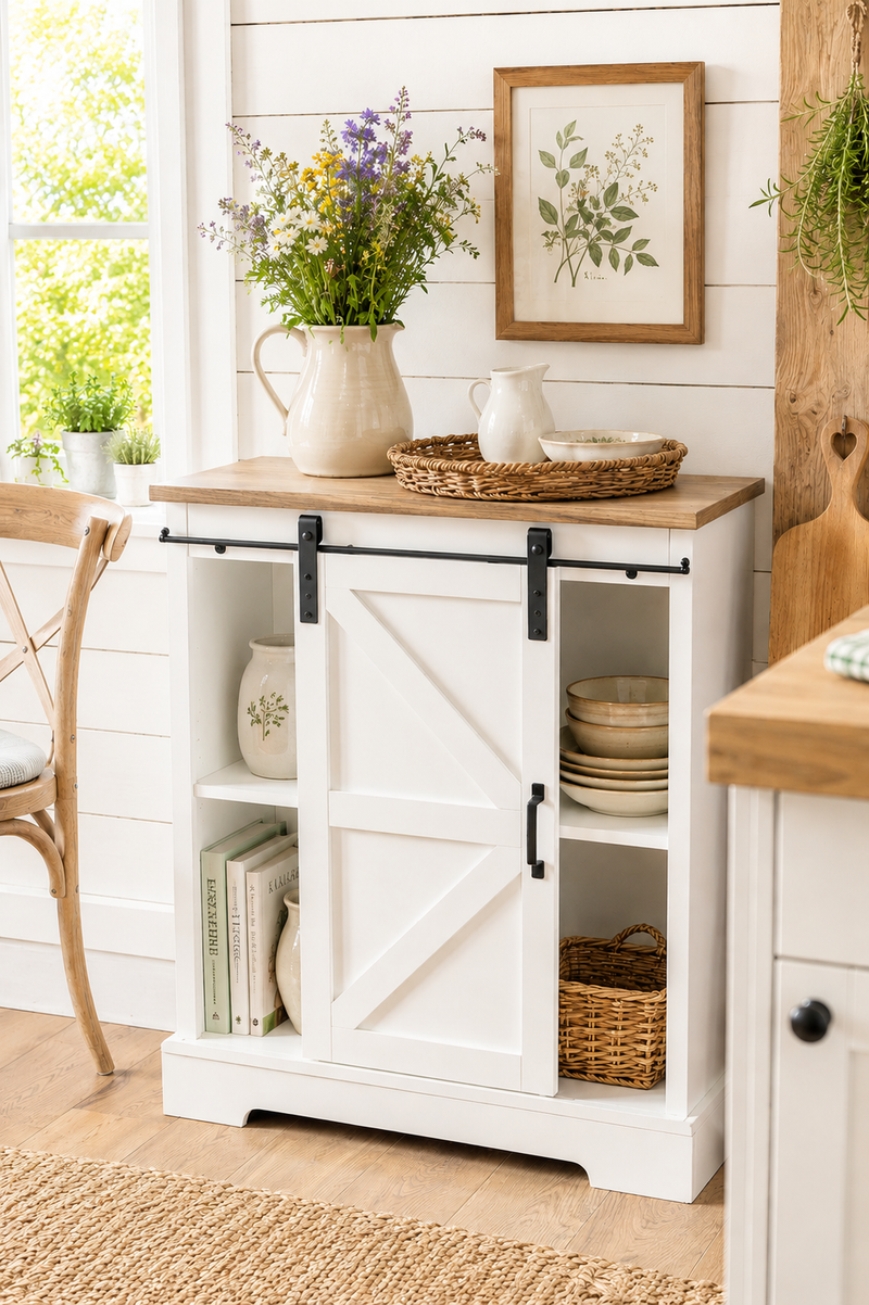 Mobile Bianco Stile Country 80x35x81 cm