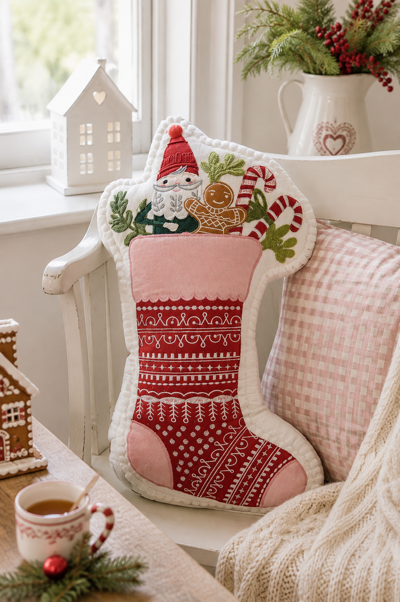 Cuscino Decorativo Natalizio Calza di Natale Clayre & Eef 20x40 cm
