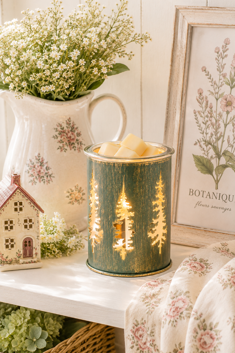 Lampada Scaldacera Elettrica Golden Pines con Lampadina Vintage – Candle Warmers®