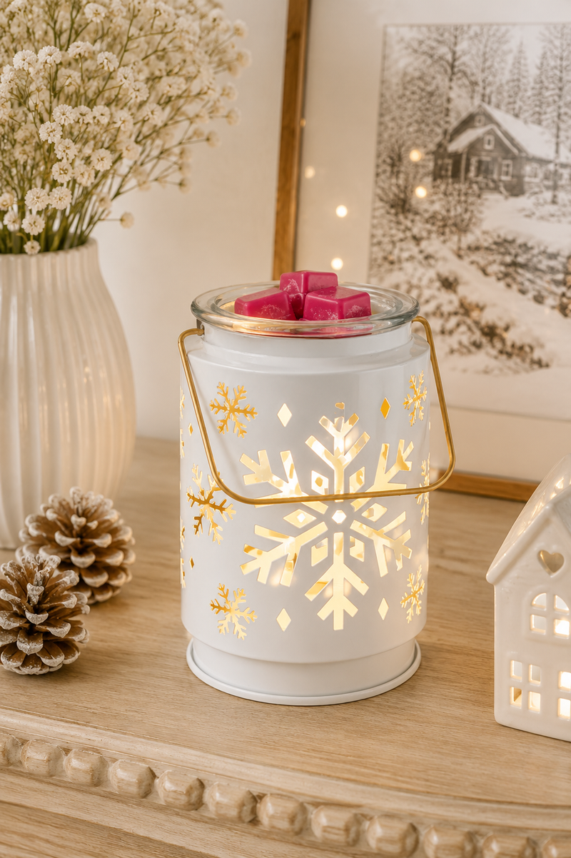 Lampada Scaldacera Elettrica Snowflake Edison Bianca – Candle Warmers®