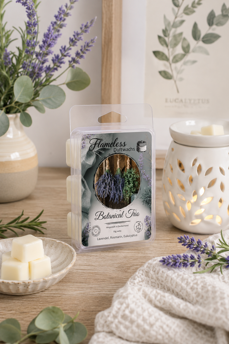 Cera Profumata di Soia Trio Botanico 70 g – Flameless