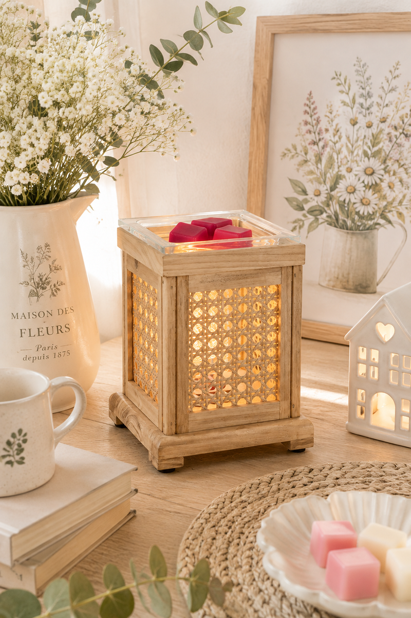 Lampada Scaldacera Elettrica Wood & Cane – Candle Warmers®