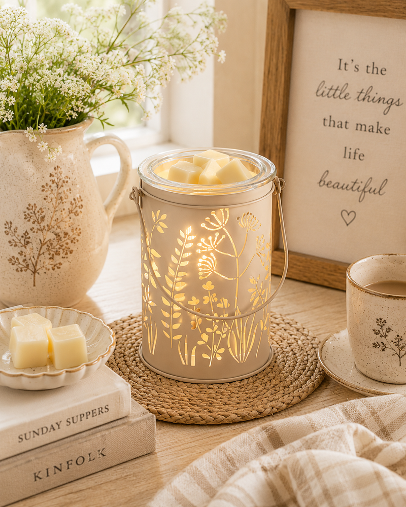 Lampada Scaldacera Elettrica Botanical Glow Crema – Candle Warmers®