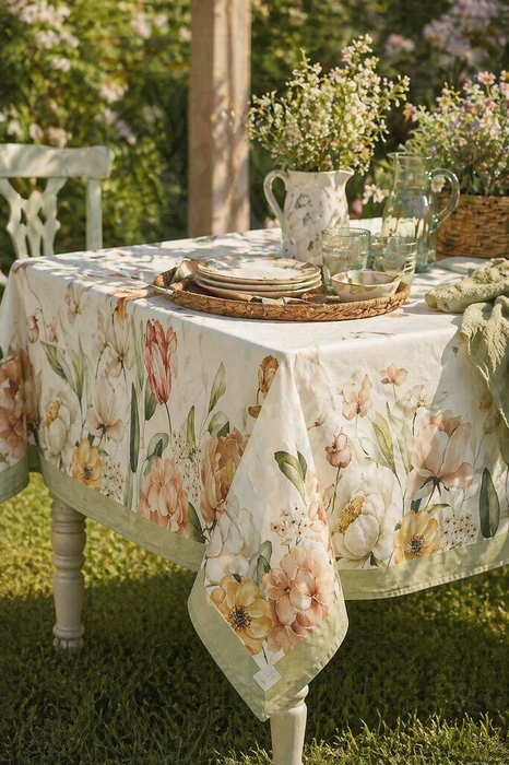 Tovaglia Flower Garden  160×200 cm Nuvole di Stoffa