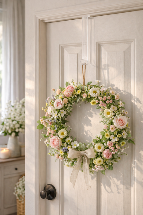 Gancio per Ghirlanda da Porta in Acrilico Trasparente –