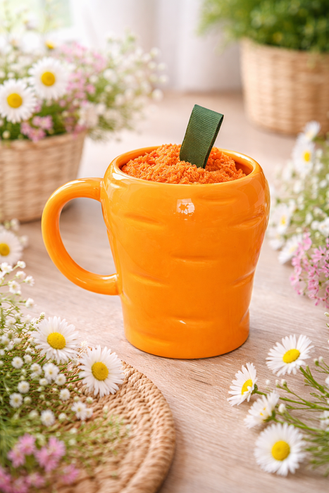Set Tazza a Forma di Carota con Calzini Arancioni