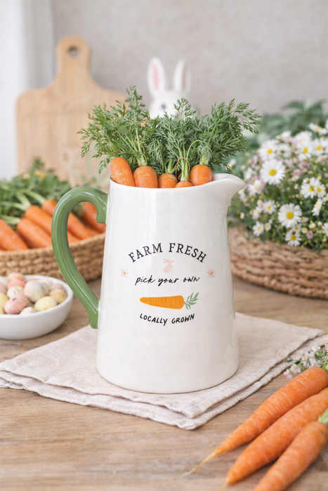 Brocca Decorativa “Farm Fresh” con Manico Verde