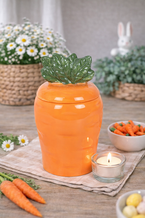 Bruciatore di Essenze a Forma di Carota in Ceramica – 16 cm