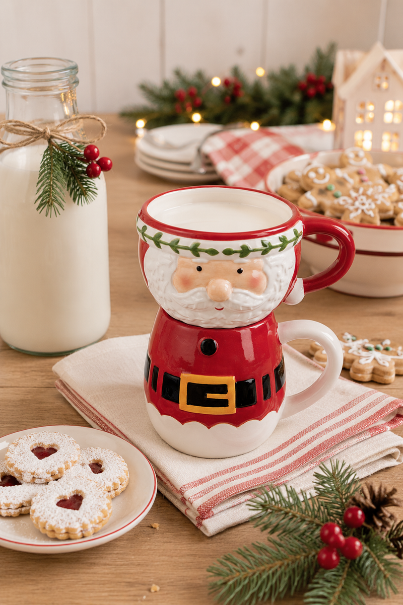Set 2 Tazze Babbo Natale 450/500 ml – Clayre & Eef