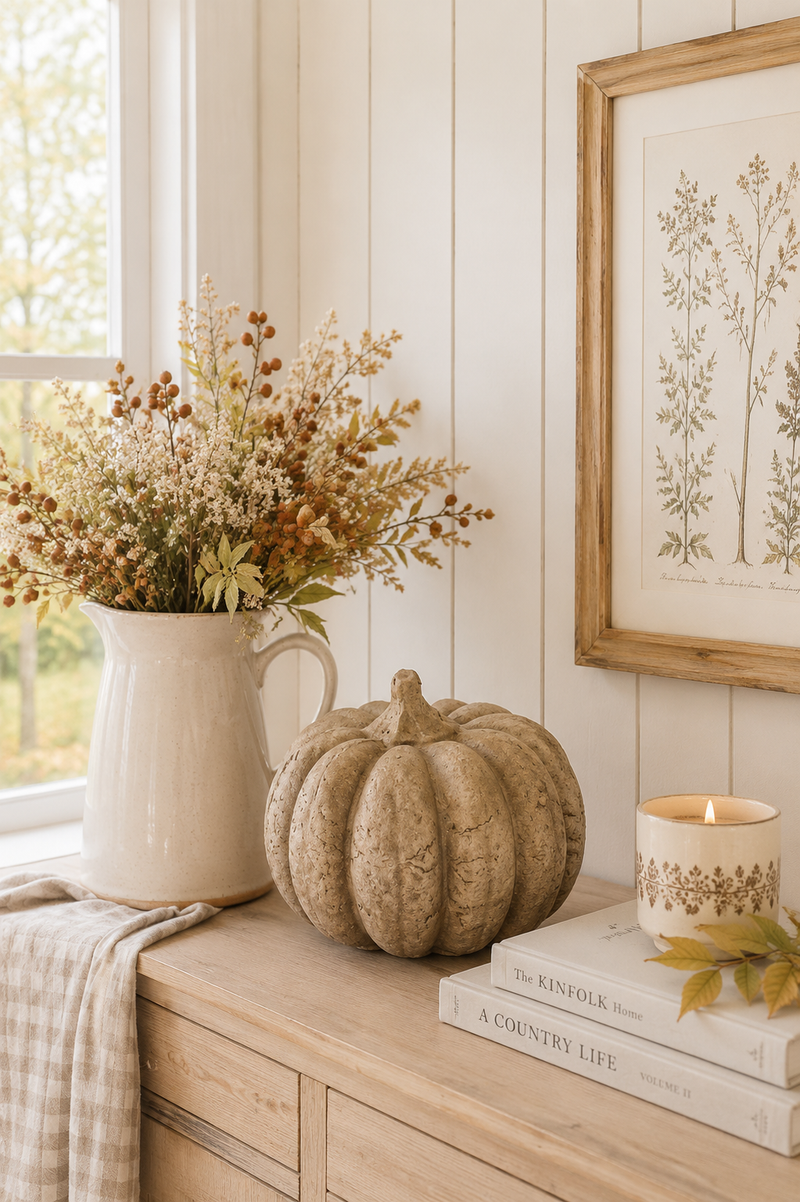 Zucca Decorativa in Terracotta Naturale 15 cm – Ib Laursen