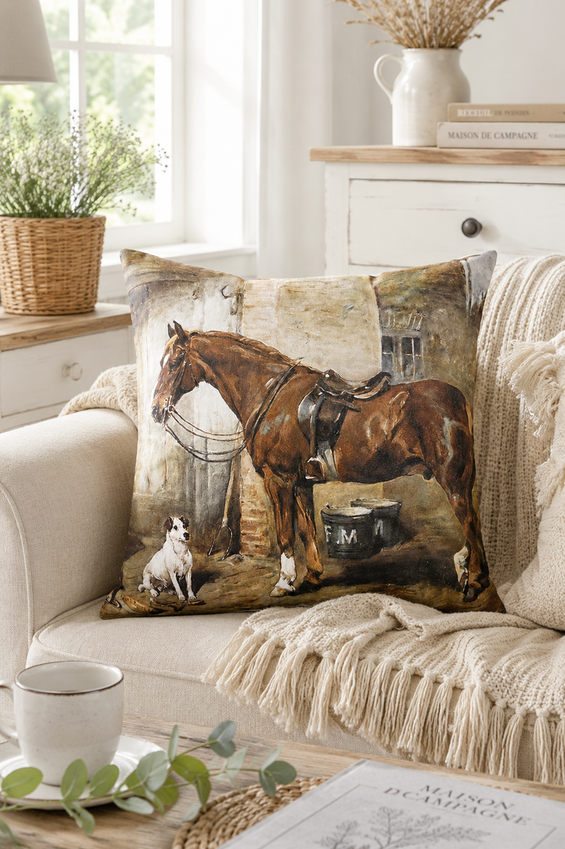 Cuscino Cavallo 45x45 cm Marrone – Clayre & Eef