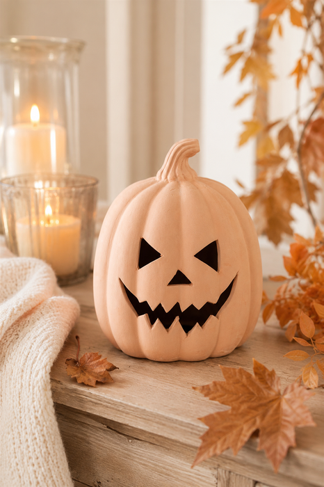 Decorazione Zucca in Terracotta per Casa