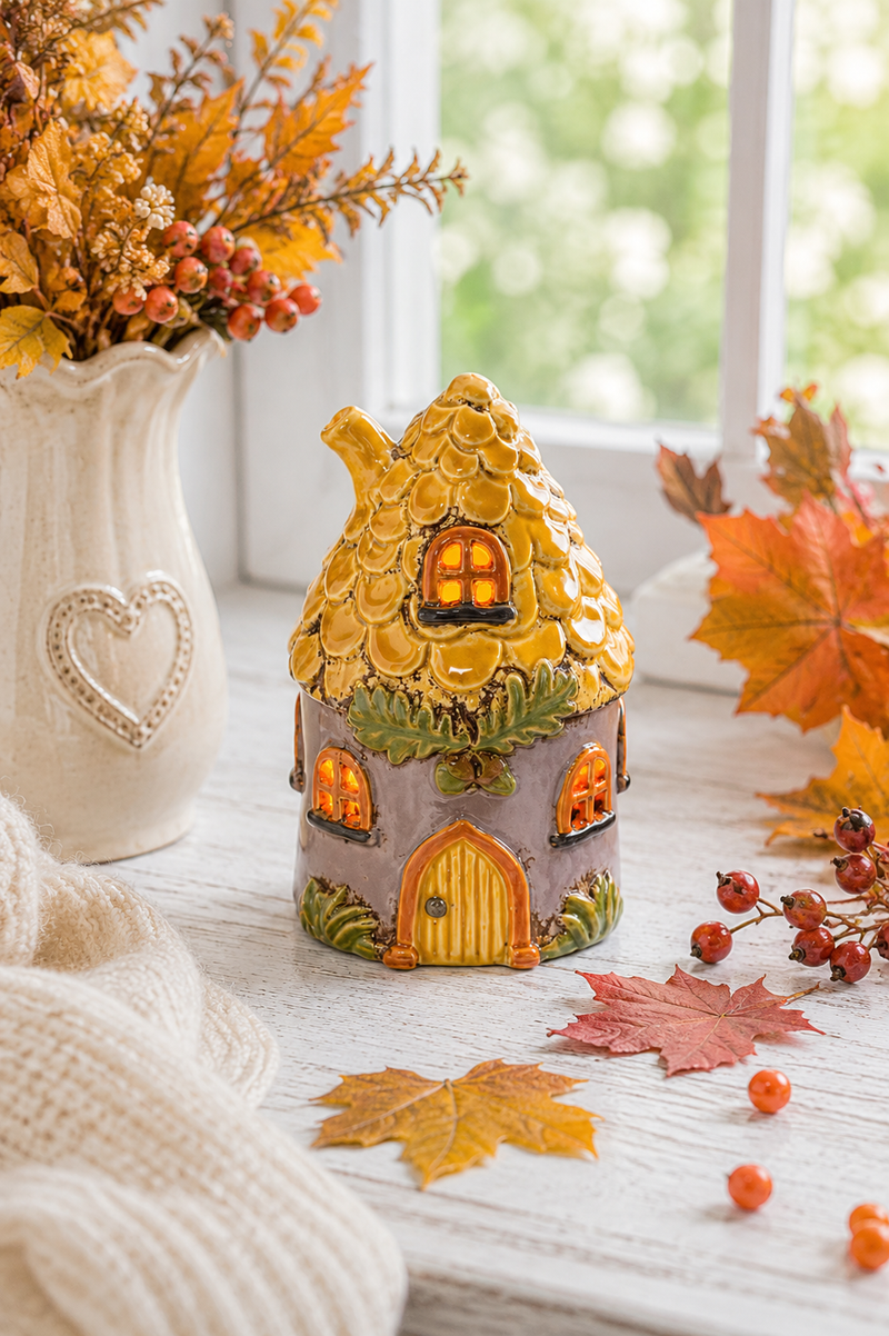 Casa Cottage Porta Tea Light in Ceramica