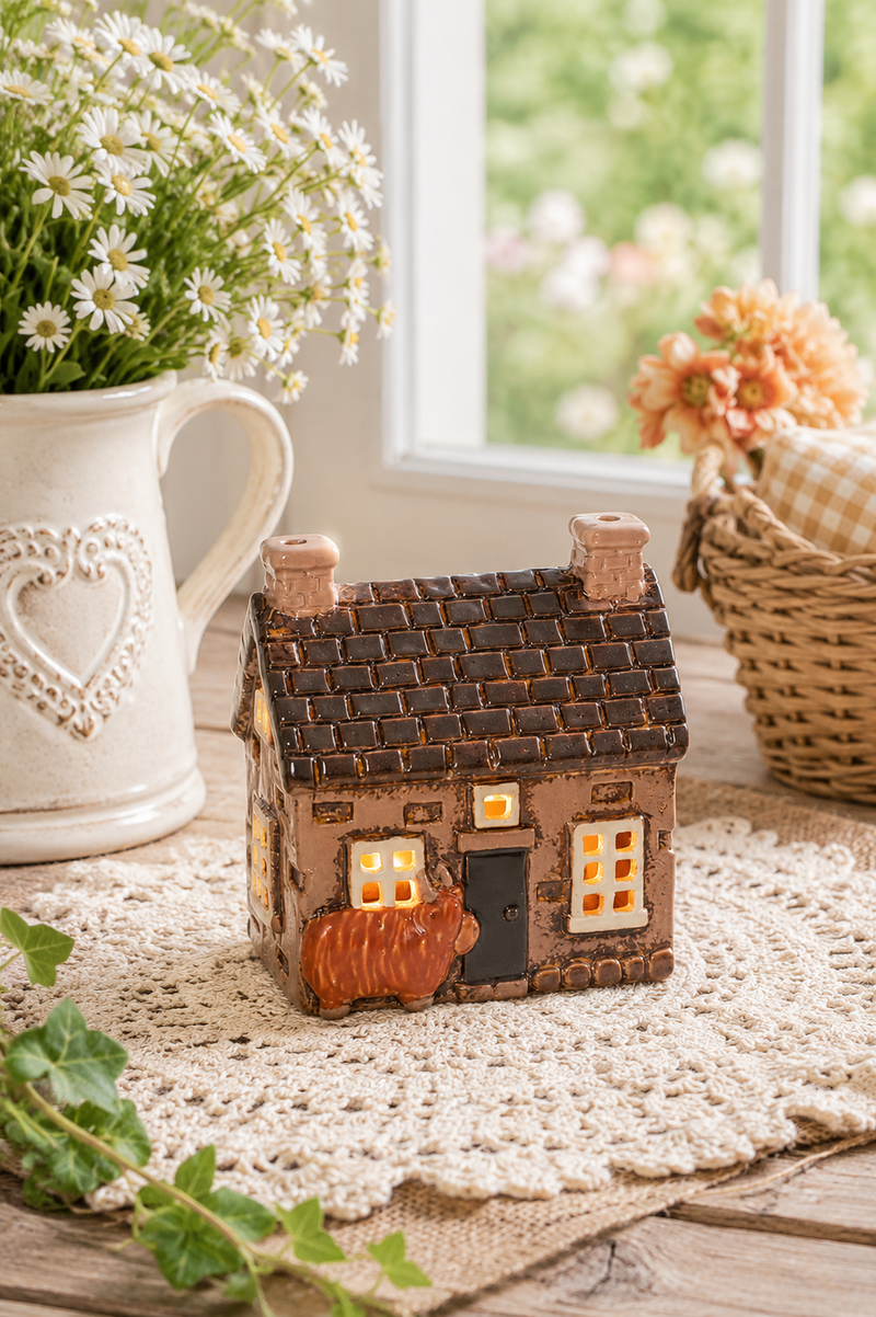 Casa Cottage Porta Tea Light in Ceramica