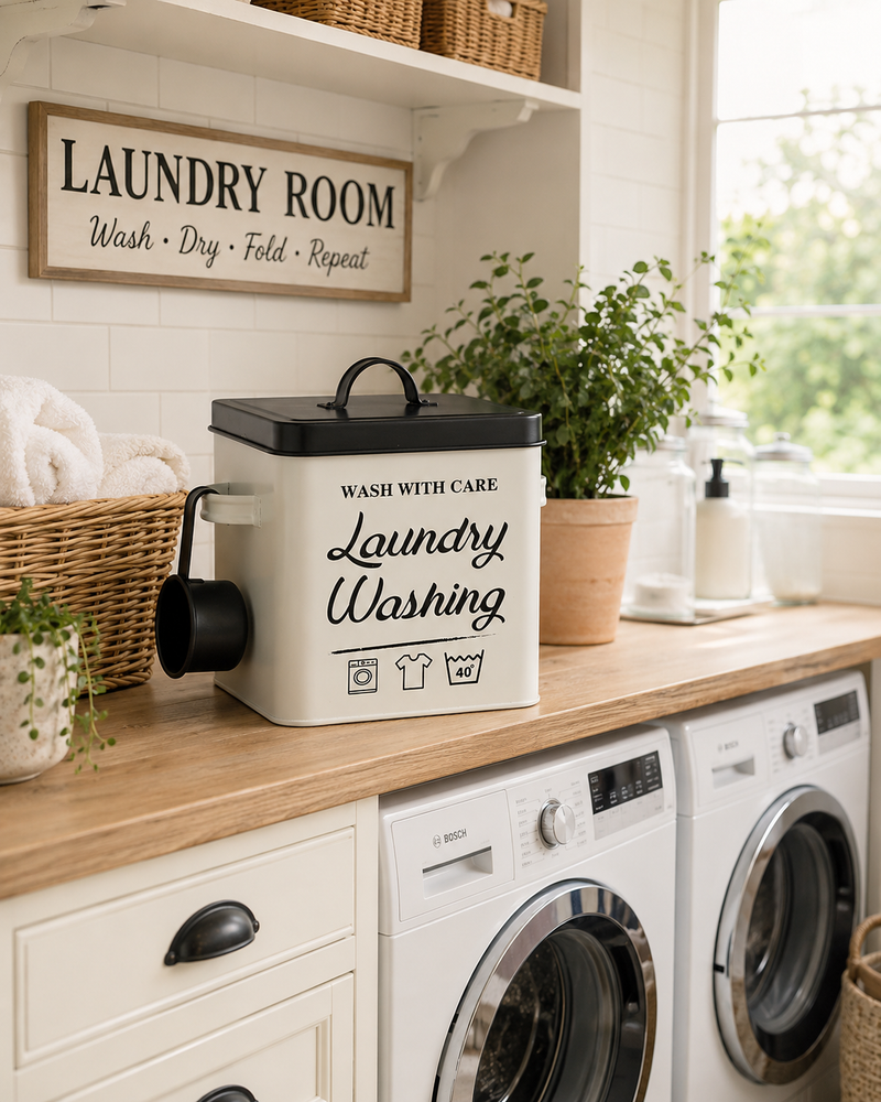 Contenitore Laundry per Detersivo in Polvere con Misurino