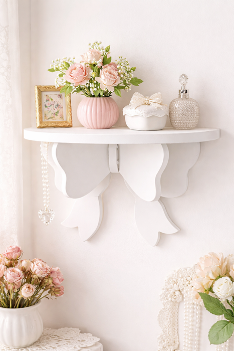 Mensola Fiocco in Legno MDF 36x18x23 cm Arte di Nacchi