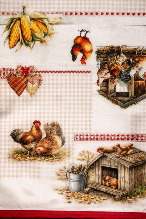 Tovaglia Fantasia Galline 150x180 cm