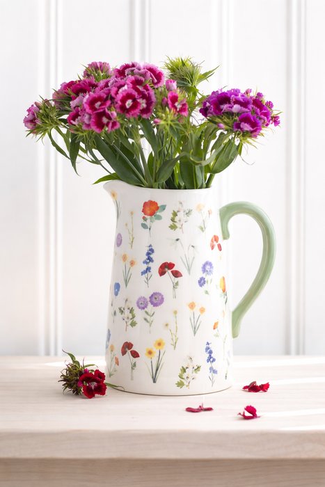 Brocca Decorativa  fiori selvatici in Dolomite 18 cm