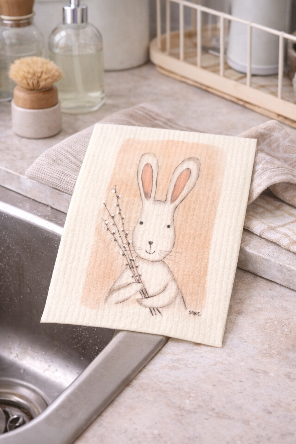 Panno svedese Coniglio e salice