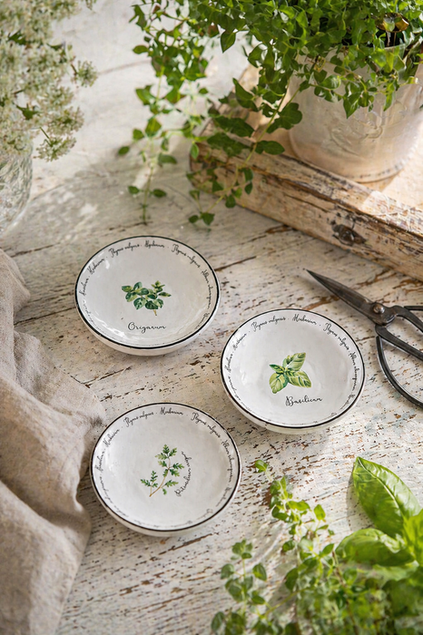 Set of 3 Porcelain Bowls 10 cm Herbarium - Easy Life
