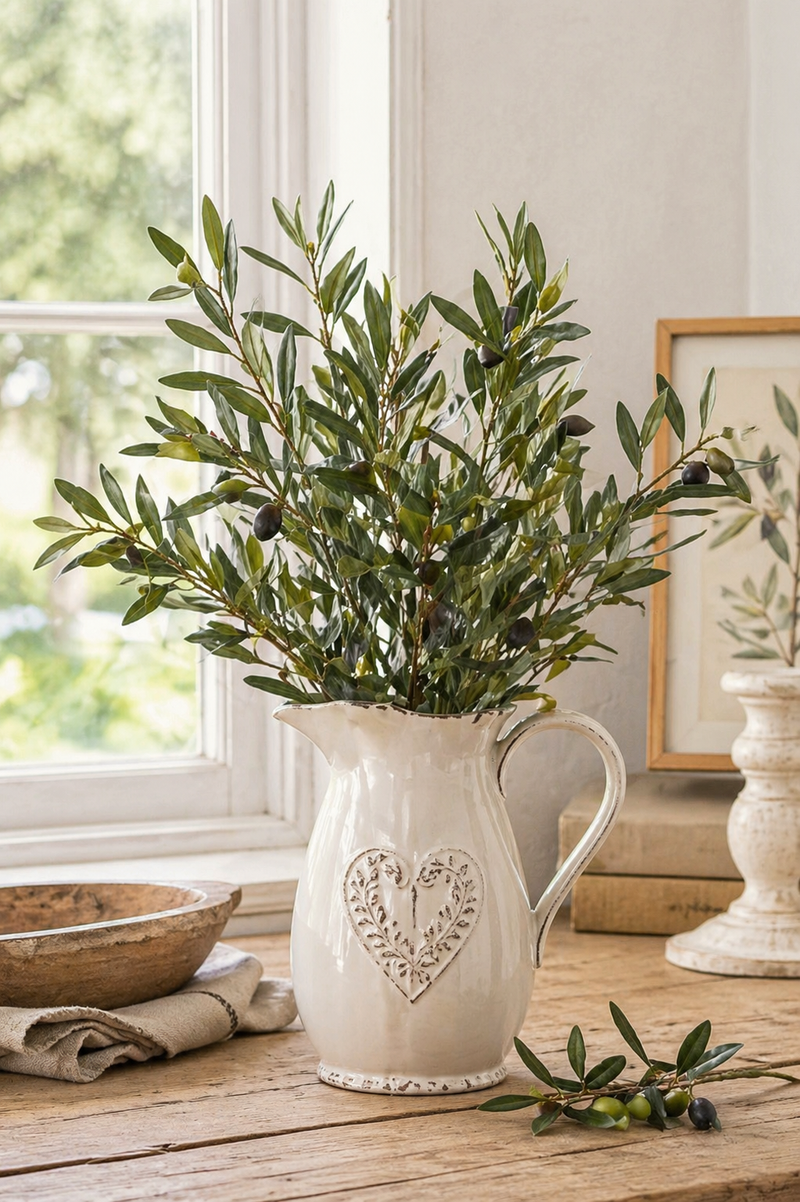 Mazzo di Ulivo con Olive H41 cm Edg