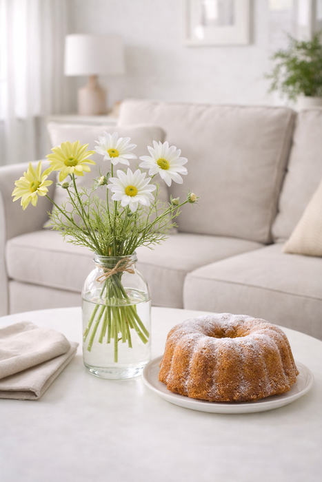Branche de marguerite artificielle à 3 bords