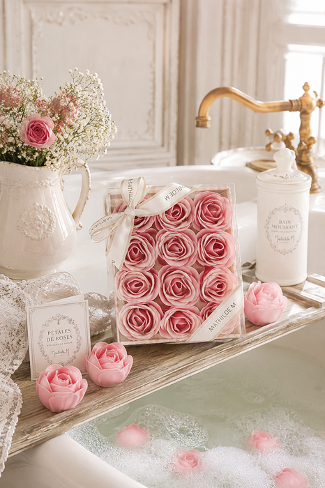 Cofanetto 12 Rose in Foglie di Sapone Profumo Rosa Mathilde M.