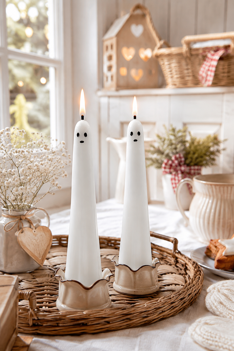 Set 2 Candele Decorative Fantasma Clayre & eef  H 25 cm