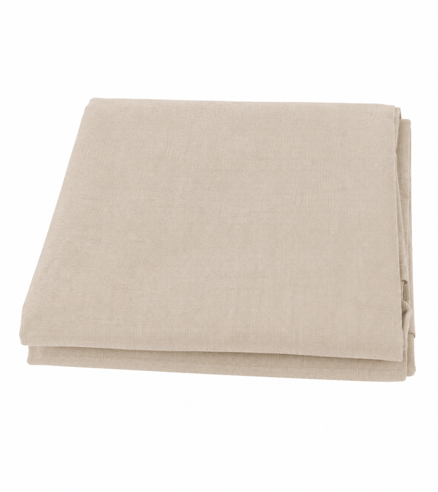 Copridivano 4 Posti in Tessuto Panama Beige con Fiocchi