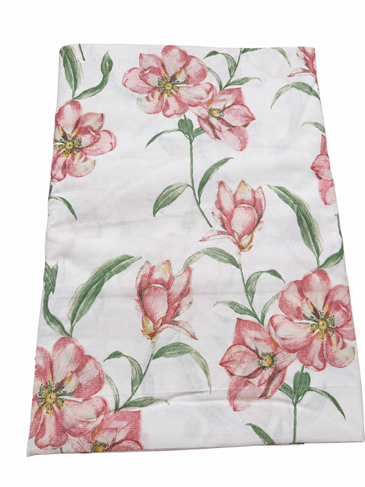 Copritutto Arredo Magnolia – 100% Cotone – Fantasia Floreale Rosa