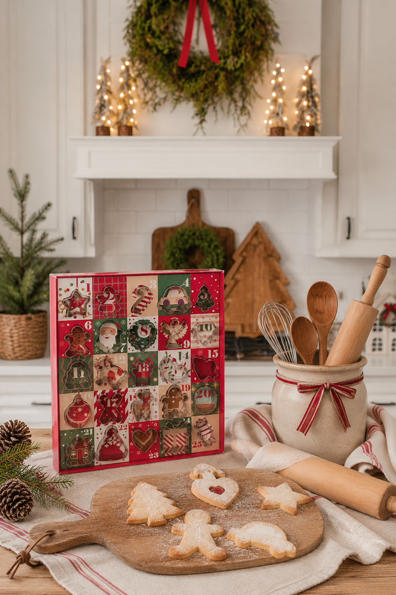 Set 25 Stampini Biscotti Calendario dell’Avvento 5 cm – Nuvole di Stoffa