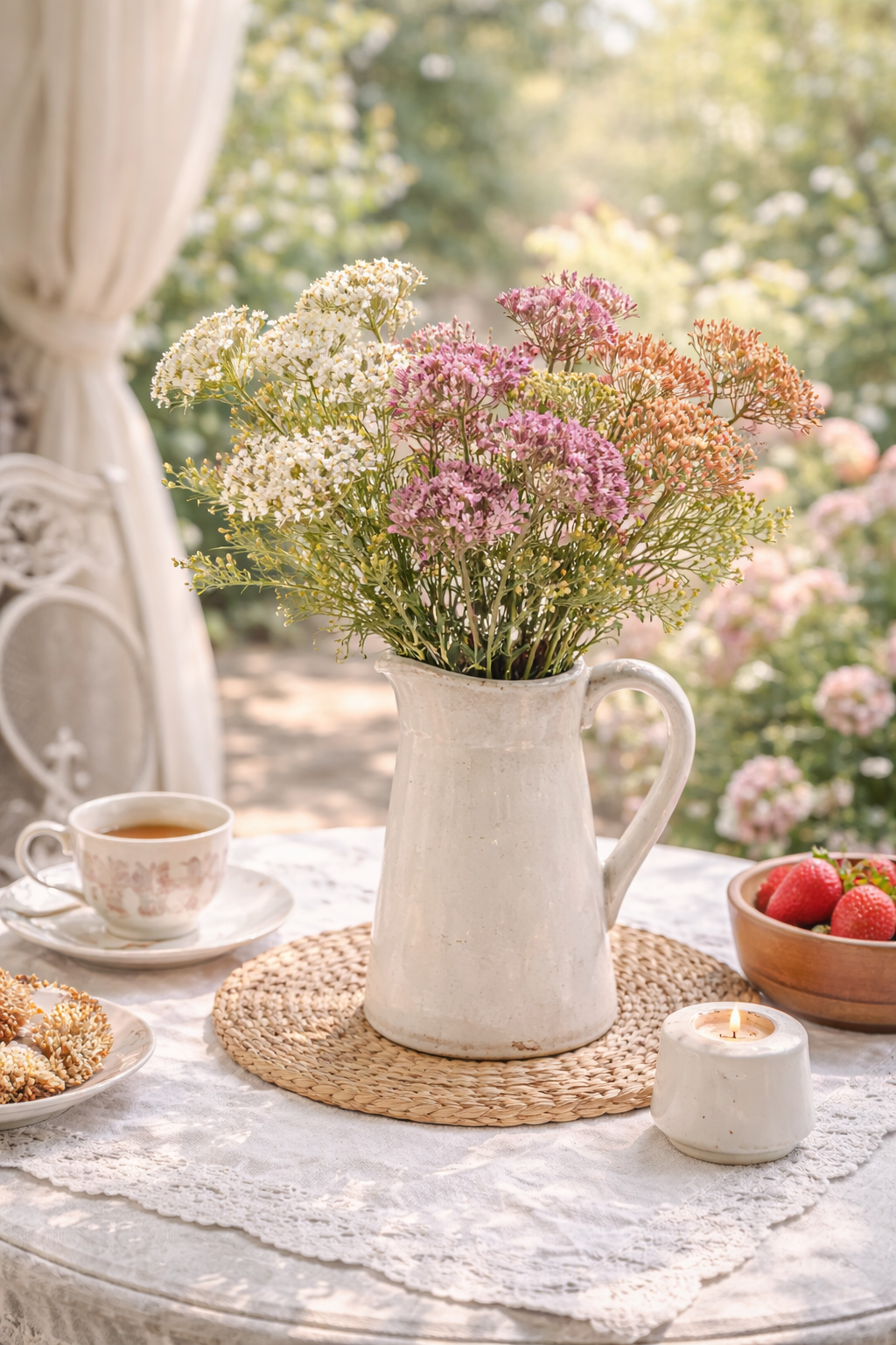 Bouquet di Fiori di Campo Decorativi – Altezza 45 cm Nuvole di Stoffa