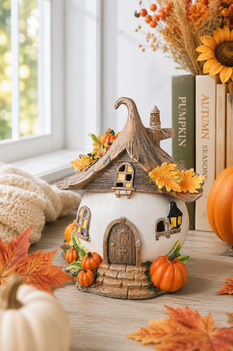 Casa Elfo Autunnale con LED