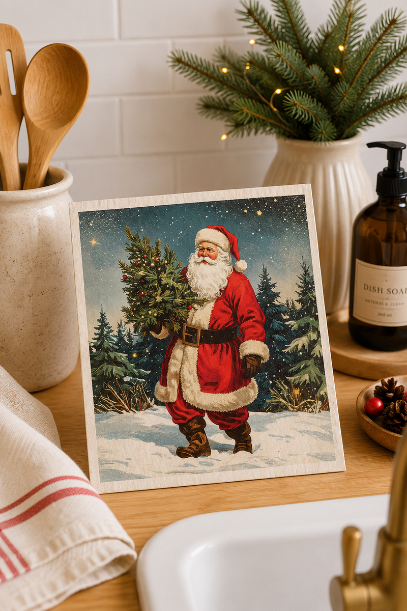 Panno Svedese Babbo Natale Vintage
