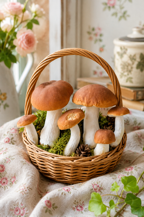 Decorative porcini mushrooms 6 pieces