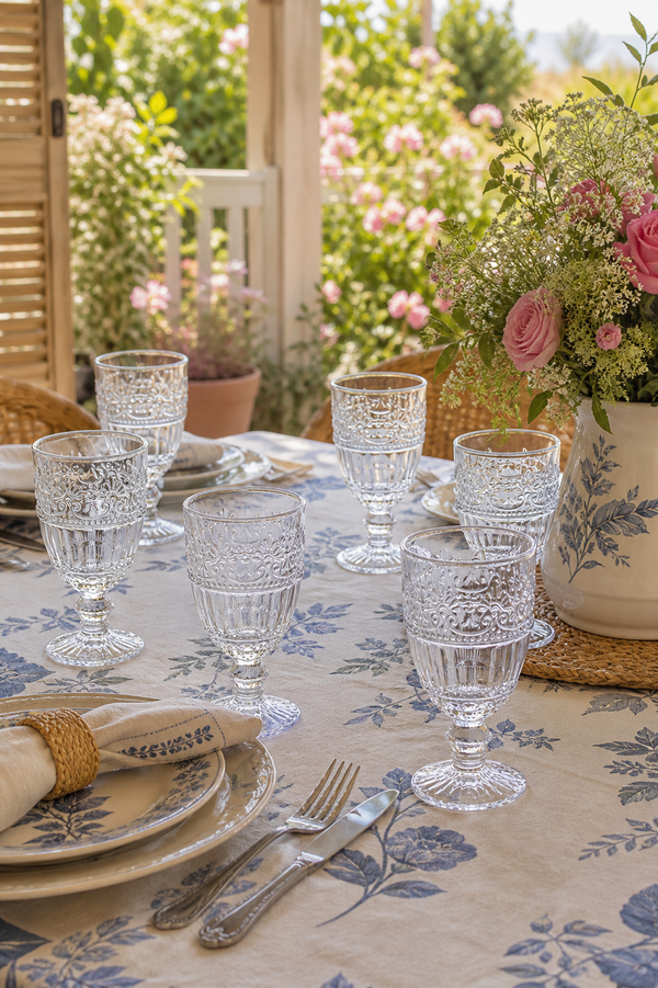 Set of 6 17cm Libiamo Blanc Mariclò glass glasses 
