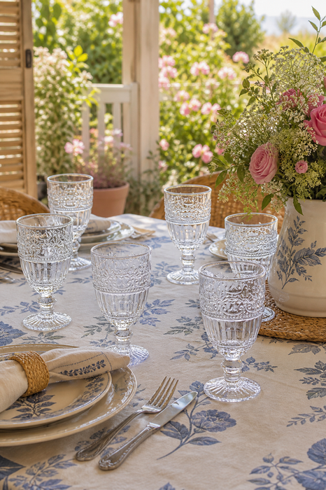 Set of 6 17cm Libiamo Blanc Mariclò glass glasses 