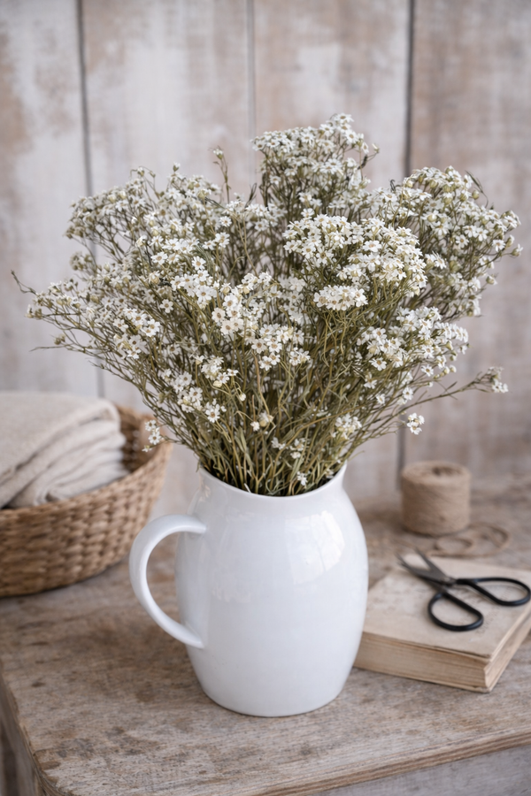 Mazzo di Fiori Essiccati Bianchi Decorativi