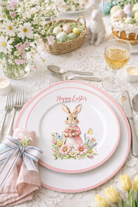 Sottopiatto Pasquale Decorativo a Forma di Uovo 35×29 cm