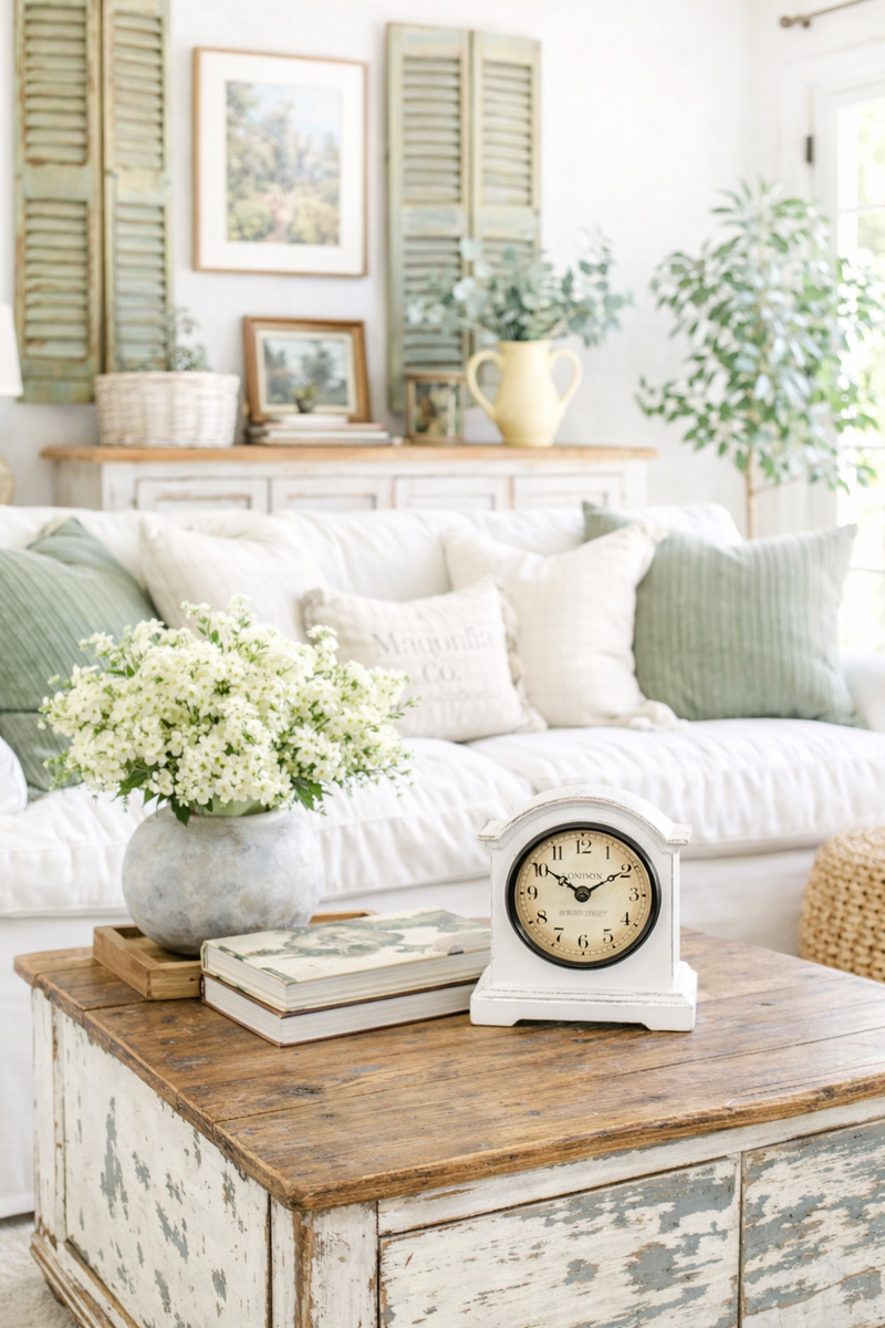 Wooden table clock 