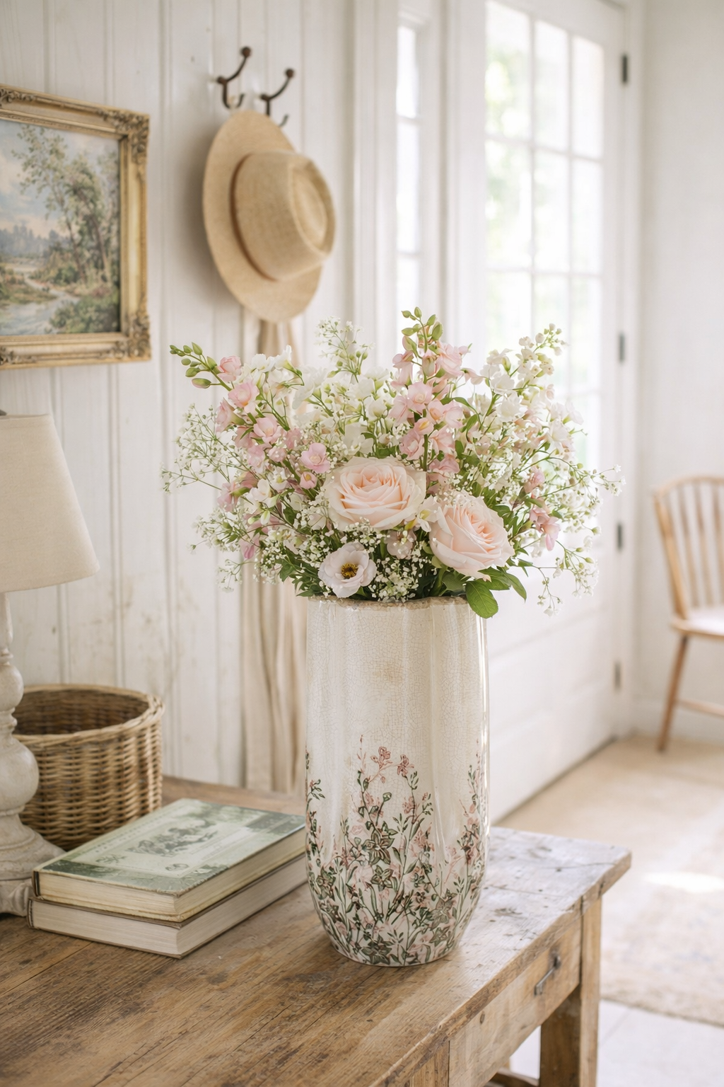 Vaso Decorativo in Ceramica Effetto Craquelé 15×30 cm Clayre & eef